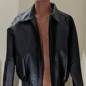 EXCELLENT Condition Vintage Catalani Black Leather Jacket, Men's Medium